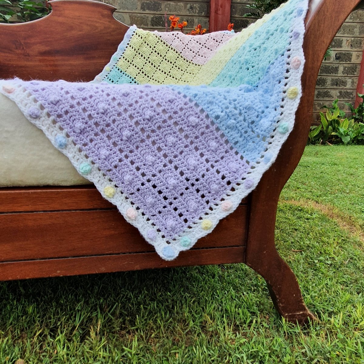 Berry Biscuit Baby Blanket with Gumdrop Border - Easy to Follow Writte -  Secret Yarnery